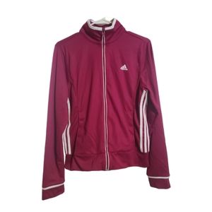 Adidas pink long sleeve track jacket size medium